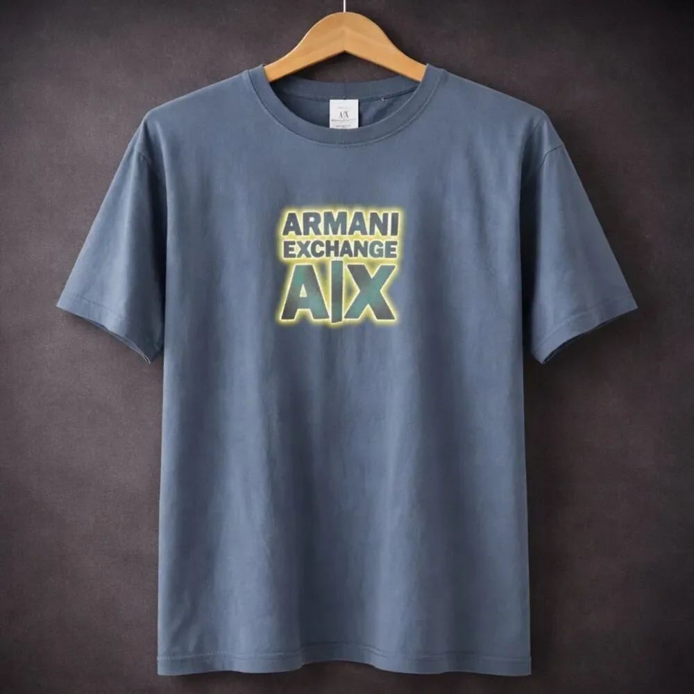 Armani Exchange A/X Men’s Blue Graphic Tee Shirt T-Shirt XL
